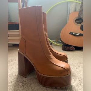 ASOS Tan Platform Boots